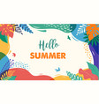 hello summer festival and fair banner design vector image