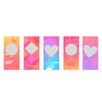 instagram story abstract template mobile app vector image