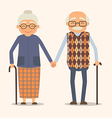 grandparents image of happy couple in cartoon vector image vector image