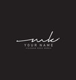 initial letter mk logo- hand drawn signature logo vector image