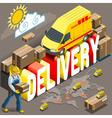 isometric flat express delivery services 3d vector image