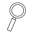 search magnifying glass flat line icon vector image
