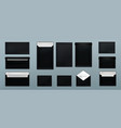 black envelopes template set blank paper covers vector image vector image