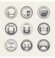 bridge label set vector image