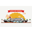 cruise ship at a terminal vector image