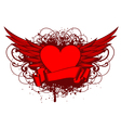 heart and wings patterns vector image