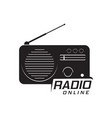 online radio radio station icon vector image vector image