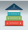 up arrow infographic template vector image vector image