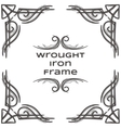 wrought iron frame seven vector image