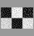 abstract lines seamless pattern set design vector image vector image