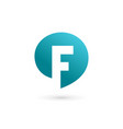 letter f speech bubble logo icon design template vector image
