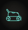 neon smart pool cleaner icon in line style vector image vector image