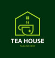 teahouse logo template design vector image vector image
