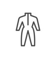 coveralls line icon vector image vector image