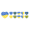 heart icon with butterfly pattern vector image vector image