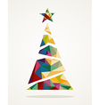 merry christmas trendy abstract tree eps10 file vector image