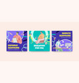 advertise template with online learning concept vector image