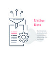 data gathering and processing concept vector image