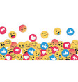 modern emoji design on white background vector image vector image