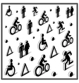 isometric traffic icons vector image vector image