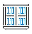 office cabinet with folders icon vector image
