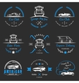 set of vintage badges car club and garage vector image