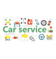car service text banner vector image