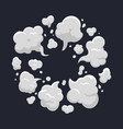 cartoon dust cloud comic explosion vector image