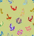 seamless background with shoes vector image