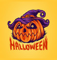 halloween pumpkin design vector image vector image
