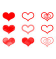 heart icon vector image vector image