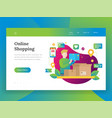 online shopping mobile marketing and purchase vector image