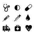 set of medical icons vector image vector image