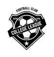 soccer club emblem design element for logo label vector image