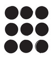hand drawn circle line sketch set circular vector image vector image