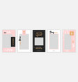 modern valentines day instagram stories template vector image
