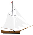 sloop ship vector image vector image