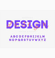 creative alphabet font design vector image vector image