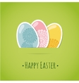 cute easter card with painted easter eggs vector image vector image