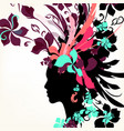 fashion background with female face vector image vector image