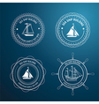 nautical label3 vector image vector image
