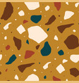 terrazzo seamless pattern with colorful stone vector image