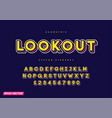 cartoon font with numbers vector image vector image
