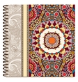 design of spiral ornamental notebook cover vector image