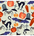 halloween seamless pattern vector image