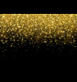 holiday gold sparkling glitter scattered on black vector image