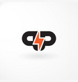logo - lettermark p and p - abstract style vector image vector image