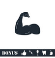 strong flex arm icon flat vector image