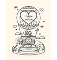 modern wedding invitation with line art style vector image