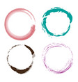 watercolor circle isolated on white background vector image